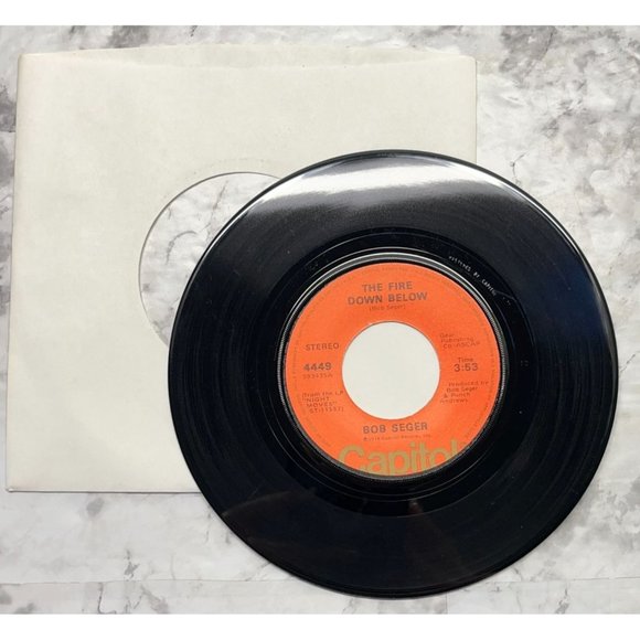Bob Seger Rock and Roll Never Forgets / The Fire Down Below 45 Capitol 4449 - Picture 5 of 6